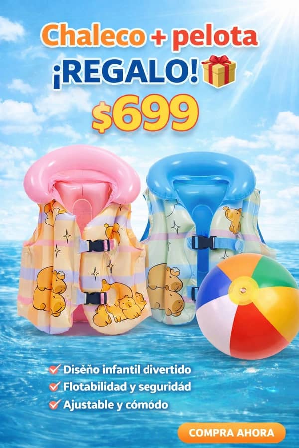 Chaleco salvavidas + pelota Regalo